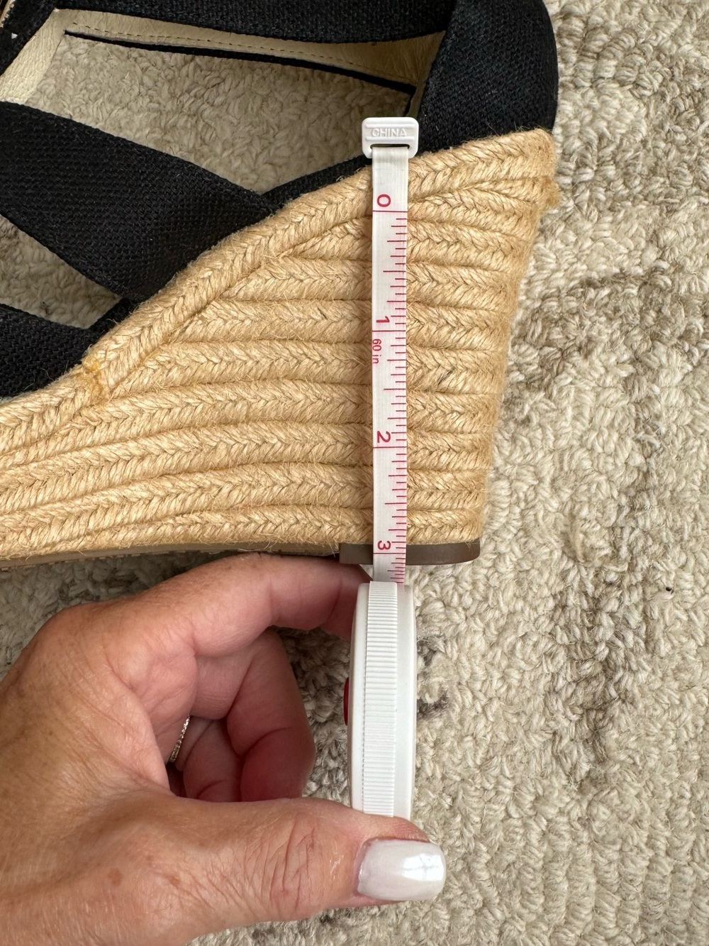 Michael Michael Kors Damita Black Canvas Espadrille Wedge Sandals - Picture 10 of 10